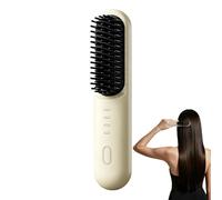 Hair Straightener Portable 4000mAh Rechargeable Professional Brush | 4 Temperature Settings Cordless Hair Straightener Wand for Women Short Long Curly Wavy Travel Beach Home Salon Styling