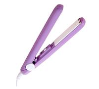 Hair Straightener Portable Ceramic Flat Curling Hair Curlers Comb Straightener (Purple, 17.5cm)