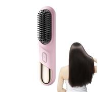 Hair Straightener - Portable Rechargeable Professional Brush - 4 Temperature Settings Cordless Straightener | for Women Men Travel Short Long Curly Wavy Beach Salon Home