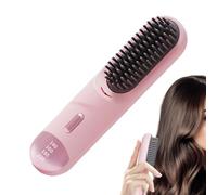 Hair Straightener- Straightener Brush, Wider Comb | Mini Wireless Styling Tool | Cordless Hair for Girls, Women, Wife, Girlfriend, Beginner, Home, Travel, Vacation, Business, School