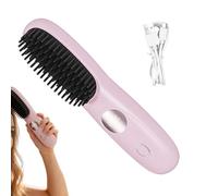 Hair Straightener, Wireless USB Rechargeable Brush With Ceramic Heating, Portable Hair Styling Tool With Hot Comb, Smoothing Grooming Device For Girls Women, Gift For Novi
