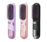 Hair Straighteners Brush - Hot Hair Brush | Cordless Bristle Lists | Electric Curler Brush | 2 in 1 Ionic Cordless Straightener Brush Anti-Fail for Hair Types |