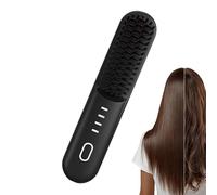 Hair Straightening Brush - 4 Temperatures Wireless Anti-Burning Hairdressing Comb - Hot Relaxer Comb - for Teenage Girls Straightening and Curling Travel and Outdoor Holiday Party