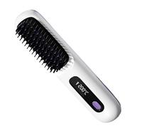 Hair Straightening Brush - ABS Material Construction, Rechargeable Wireless Design, Heated with LED Display, Adjustable Hair Styling Tool | Home Viaggi Comp