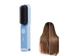 Hair Straightening Brush for Women - Rechargeable LCD Comb, Lightweight, Modern, with 4 Temperatures Smoothing, Cordless Women Girls Hair | Multipurpose Outdoor Indoor Utility Sturdy