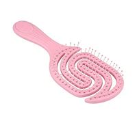 Hair Straightening Brush: Hollow Vent Bristle Styling Device, Comfortable Touch Scalp Tool, Lightweight Detangling Brush, Ergonomic Handle with Cir
