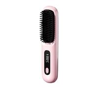 Hair Straightening Brush | Styling Tools with 3 Temperature Settings Anti-Burn - Negative Ion Straightener Brush | for Home, Travel, Holiday, and Fools