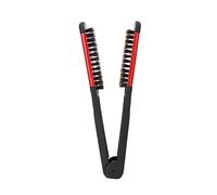 Hair Straightening Comb, Boar Bristle Clip Hairbrush Hair Straightener No Electric Double Sided Straight Hair Styling Comb Barber Brush Hair Styling Tools Home Barbershop