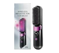 Hair Straightening Comb, Long-Lasting Battery-Powered Massage Tool, Smooth and Straighten Hair Effortlessly, Ideal for Families, Friends, Home, Travel, Salons, Dormitories, and Both Indoor & Outdoor