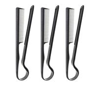 Hair Straightening Comb Styling Tool Plastic V Shaped 3pcs for Women