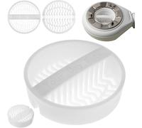 Hair strainer for shower, 2 pieces, white, compatible with Viega Tempoplex from year of construction 2006 to present, replacement dip tube hair trap shower for model 6961.96, 582 951