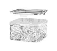 Hair Stuff Storage Box - Clear Jewelry Organizers, Multipurpose Cosmetic Tidy Bin, Flexible Hair Clip Display Tray | Girls Grooming Tool Accessories Neat Appearance Home Bedroom Nursery Bin 14.5x14.5x