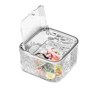 Hair Stuff Storage Box - Compact Accessory Case, Mini Items Bin, Hairpin Bow Headwear Clip Organizer, Dresser Counter Countertop Arrangement System for Home Travel Use Dressing Area