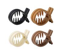 Hair Styling Accessory Ponytail Clip Hairpin Set 4pcs Buckle-type Hairpins for High Ponytails Anti-slip Teeth Strong Metal Spring Stripe