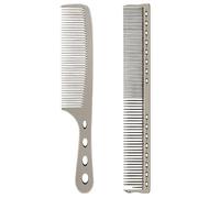 Hair Styling Comb,2PCS Metal Combs For Hair Women,Space Aluminum Stainless Steel Anti-static Sparse Haircut Comb Beauty Tool (Silvery)