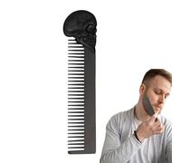 Hair Styling Comb, Metal Beard Comb, Hair Comb with Hair Styling Oil for Shaping Beard and Moustache - Ergonomic Skull Design, Portable for Homes, Salons,