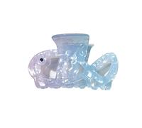 Hair Styling Set Including Ray Sea Star Conch Barrettes in Mystical Marine Blue Color Variations Acetate Hair Clip