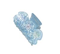 Hair Styling Set Including Ray Sea Star Conch Barrettes in Mystical Marine Blue Color Variations Lightweight Hair for Women