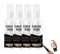 Hair Styling Tool Cleaning Spray, Curling Iron Cleaner 100ml (4PCS) | Residue Remover for Hot Hair Tools, No Pulling Protective Liquid Mist, Flat Curling Iron Cleaner, for Daily Home Salon Travel