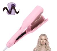 Hair Styling Tool with Negative Ionic Technology, Homessencials 3D Curling Iron for Quickly Creating Smooth Waves,4 Gears Double-Sided Heating Lasting in 24 Hrs for Women (Pink)