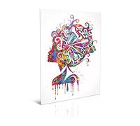 Hair Stylist Art Watercolor Print Hair Salon Art Hair Dresser Canvas Wall Art Hairdresser Gift Beauty Salon Wall Hanging Nail Art Hair Studio Decor 60x90cm(23.6x35.4inch) Unframed