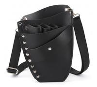 Hair Stylist Bag, Leather Multi-Pocket Hair Tool Bag Professional for Barber Tools, Scissors, Clippers & Combs, Adjustable Strap, 6x8 Inch Scissor Pouch Hairdresser