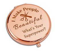 Hair Stylist Gift Hairdresser Appreciation Gift for Women Compact Makeup Mirror for Salon Barber Stylist Cosmetology Graduation Gift Thanks You Gifts Folding Makeup Mirror Birthday Retirement Gifts