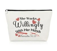 Hair Stylist Gifts Hairdresser Gifts Makeup Bag Religious Gift for Hair Dresser Hairstylist Salon Owner Barber Friend Inspirational Christian Gifts Baptism Gift Cosmetic Pouch Christmas Birthday Gift