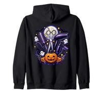 Hair Stylist Halloween Spooky Salon Cosmetologist Barber Zip Hoodie