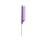 Hair Tail Comb,Pin Tail Combs,Fine-tooth Metal Pin Hair Brush,Long Steel Pin Teasing Combs,Stainless Steel Pointed Tail Hair Comb(purple)