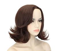 Hair Tails Upturned Wig Women's Pixie Cut Short Wigs Heat-Resistant Synthetic Comfortable Breathable Short Curly Wigs Suitable for Daily Gatherings (C 14in)