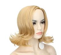 Hair Tails Upturned Wig Women's Pixie Cut Short Wigs Heat-Resistant Synthetic Comfortable Breathable Short Curly Wigs Suitable for Daily Gatherings (F 14in)