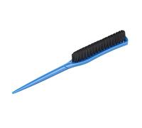 Hair Teasing Brush 3 Row Nylon Add Volume, Ergonomic Portable Hair Styling Rat Tail Brush for a variety of hair types, Helps distribute oil from roots to ends of hair (Blue)