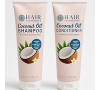 Hair Techniques Coconut Oil Shampoo and Conditioner Set, Hydrate & Replenish, 300ml Each