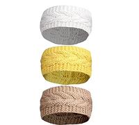 Hair Temperament and Autumn Solid and Empty European Winter Hair Hat Knitted Jumper Warm Wool Headdress Band Headband Headbands From Dörfer Set (A, One Size)