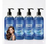Hair Thickening Biotin Shampoo, Deep Cleansing Greasy Hair & Nourishing For Stronger Smoother Ha/ir, Strengthens Fine & Thinning Ha/ir, Thicker & Fuller Ha/ir, Easy To Rinse Without Residue (4pcs)