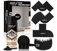 Hair Thickening Fibers & Pump Applicator Set - Hair Fibers Enhancement Spray Barber for Mens Hair&Beard- Hairline Enhancer & Volumizing Spray Barber Enhancement Card (Black)