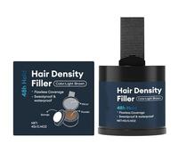 Hair thickening powder, dark brown, 4g/0.14oz - 48-hour waterproof hold, perfect coverage, includes mirror and sponge in the compact, specially designed for thinning hairlines