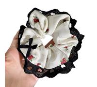 Hair Tie Black Multi Layer Rope Lacework Scrunchies Princess At Large Laciness