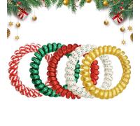 Hair Tie Christmas Spiral Ponytail Holders