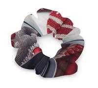 Hair Ties Hair Accessories Ponytail Holders Snowman Outside The Window Printed Elastic Hair Scrunchies Hair Accessories
