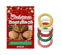 Hair Ties No Damage Christmas Spiral Ponytail Holders