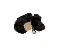 Hair Ties,Scrunchies, Korean Atmospheric Square Rhinestone Buckle Glitter Bubble Crinkle Hair Band Headdress(Black)