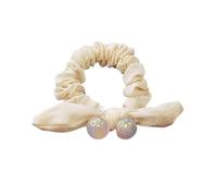 Hair Ties,Scrunchies, Korean Version Of The Rope Female Tied Hair Bow Hair Bun Scalp Cover Rubber Band(White)