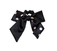 Hair Ties,Scrunchies, Personality Asymmetric Black and White Dot Hair Headdress Does Not Hurt The Hair
