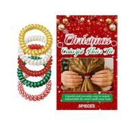 Hair Ties Without | Christmas Silicone Tail Holder - Hair Clips with Small Spirals and - for Thin Curly Thick Long Hair Women Girls Daily Party Home Holiday Travel Gym