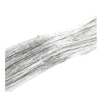 Hair Tinsel 93/120cm Sparkle Synthetics Hair Extensions Tinsel Rainbow Colored Strands Girls Headwear Hairbinge Laser False Decor(1pc,COLOR 1_48INCHES)
