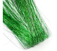 Hair Tinsel Extensions 200 Strands with Tools, Sparkling Shiny Hair Tinsel Kit, Heat Resistant Glitter Tinsel Hair Extensions for Women Girls 48 Inch (200 strands green)