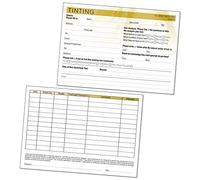 Hair Tinting Client Record Card - Treatment Consultation Form for Mobile Therapists & Salons A5 Pack of 50 - Landscape