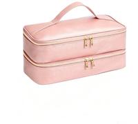 Hair Tool Travel Bag, 2-Layer Waterproof Carrying Organizer Case for Shark Flex Style & Dyson Airwrap, Portable Storage Pouch with PU Leather for Daily Hairstyling Use